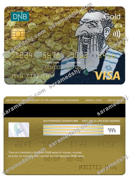Norway DNB bank visa gold card